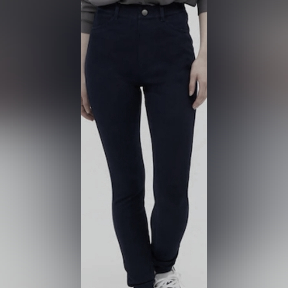 UNIQLO Size M Black Stretch CORDUROY Leggings / Pants